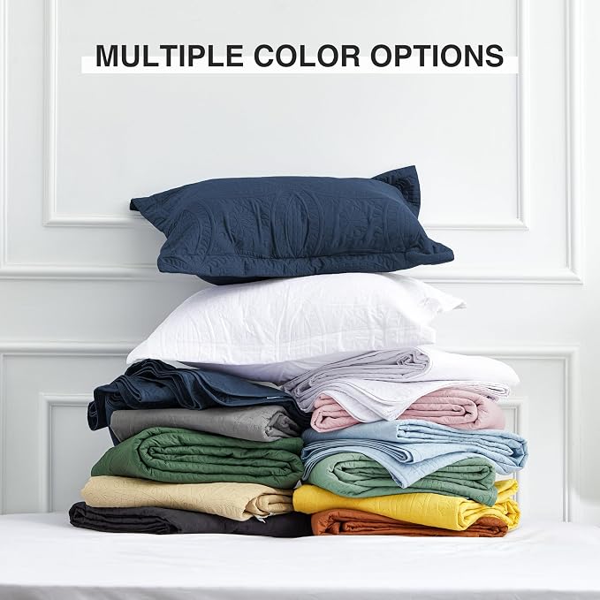Love's cabin Oversized King Size Quilt Bedding Set Navy Bedspreads - Image 8