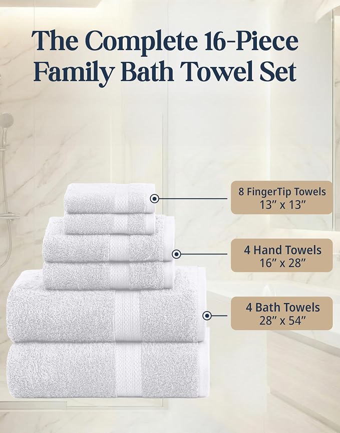 LANE LINEN 100% Cotton Bath Towel Set - Image 4