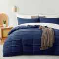 Oli Anderson Navy Blue Duvet Cover Queen Size by OliAnderson