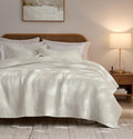 palassio Striped Beige 100% Cotton Quilt Queen Size Bedding Sets, Lightweight by PALASSIO