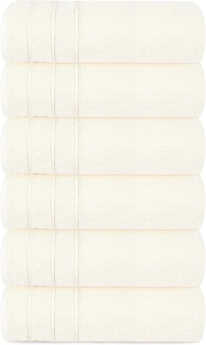 Tens Towels Pack of 6 Hand Towels, 100% Cotton, Lighter Weight, Quick to Dry - Image 8
