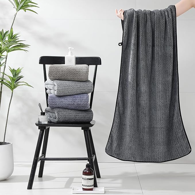 Ultra Soft Bath Towel Set, 12 Piece Family Bathroom Towel Set - Image 7