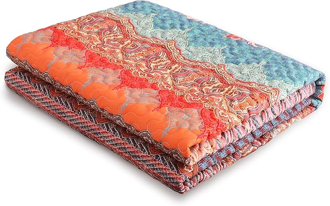Exclusivo Mezcla 50"x 60" Quilted Throw Blanket- Microfiber Quilt Throw - Image 6