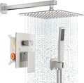 FPXRNG Shower Faucet Set Bathroom Square Rain Shower Head and Handle Set by FPXRNG