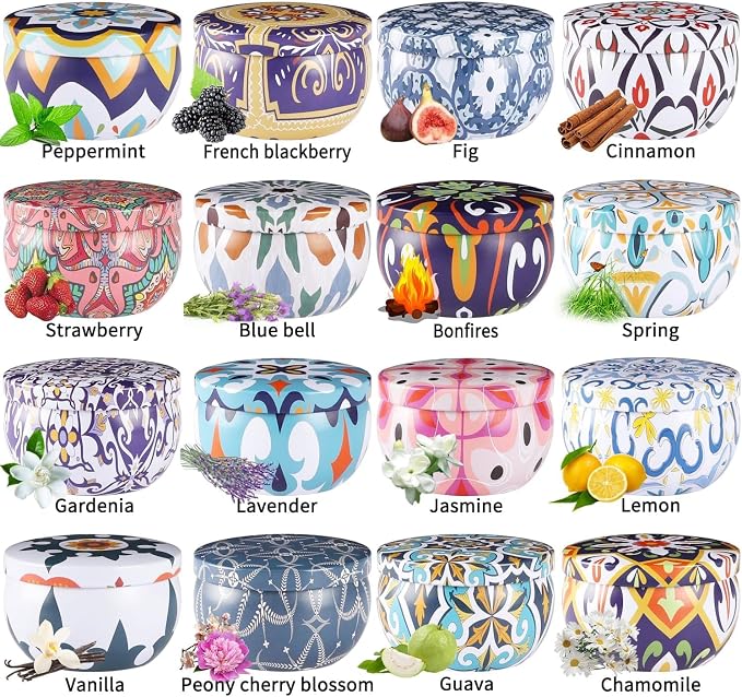 YOROXRG Scented Soy Wax Travel Tin Jar Candles - Image 2