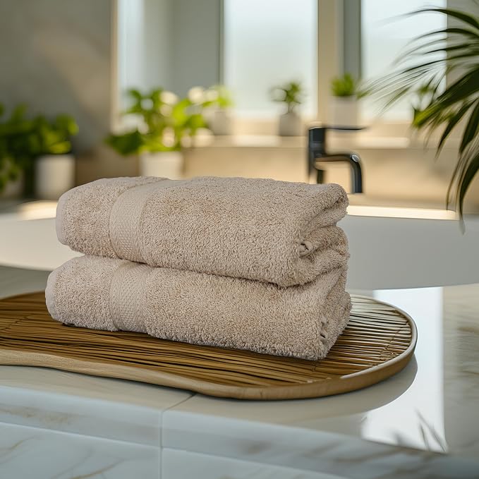 Commercial Bulk Pack of 12 Large Bath Towels – 100% Cotton Terry 24" x 50" – - Image 3