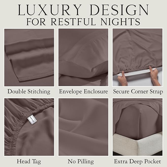 Karissa Mae Cooling Bamboo Viscose King Size Pillowcase Set | 100% FSC - Image 3