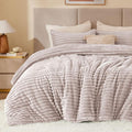 BEDELITE Fleece King Comforter Set -Super Soft & Warm Fluffy Lotus Pink Bedding by BEDELITE