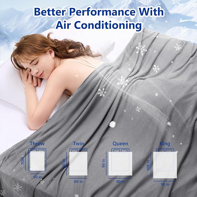 Topcee Cooling Blanket for Sweats Absorbs Heat to Keep Adults Cool on Warm - Image 7