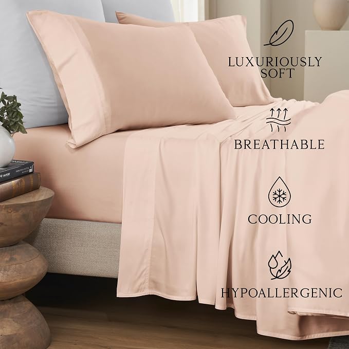 Karissa Mae Cooling Bamboo Viscose King Size Pillowcase Set | 100% FSC - Image 2
