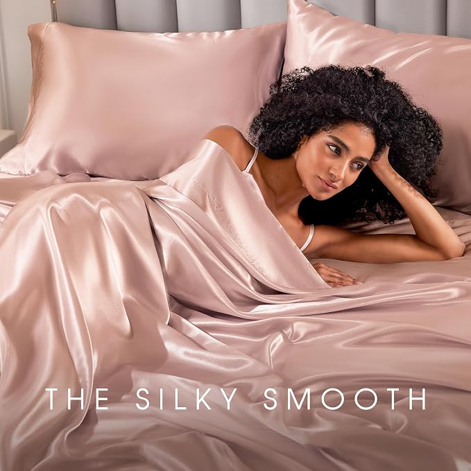 FreshCulture Satin Sheets Twin Size Bed Set - Image 6