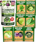 HOME GROWN Cabbage Seeds 7 Variety Mix 2000+ Heirloom Non-GMO, High Germination by HOMEGROWN