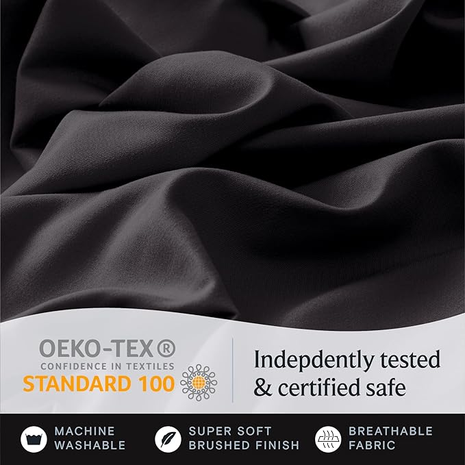 LuxClub 3 PC Sheet Bed Sheets Deep Pockets 18" Eco Friendly Wrinkle - Image 5