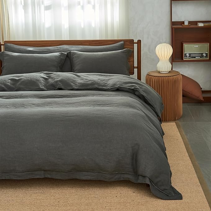 Simple&Opulence 100% Washed Linen Duvet Cover - Image 8