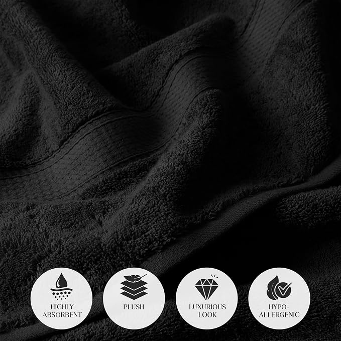 SUPERIOR Egyptian Cotton Pile Bath Towel Set of 2, Ultra Soft Luxury Towels - Image 8