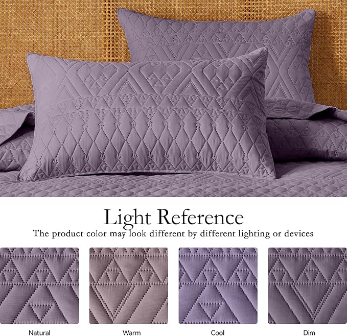 akkialla Twin Quilt Set, Boho Geometric Pattern, Soft All-Season Bedding - Image 5
