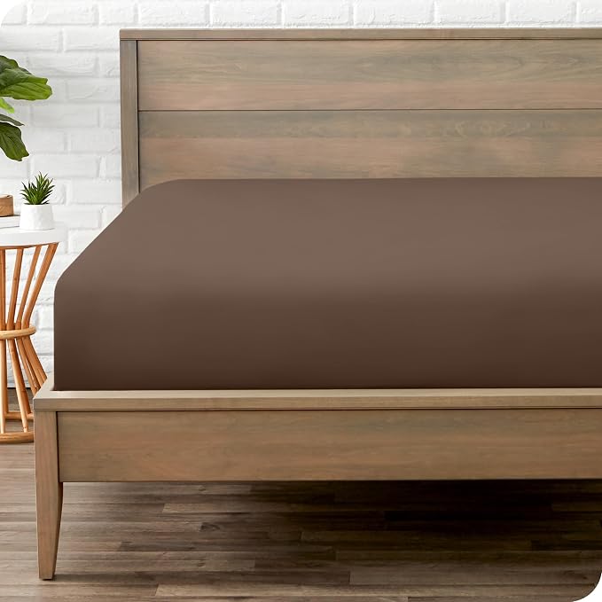 Bare Home Fitted Bottom Sheet Full XL Size by BareHome