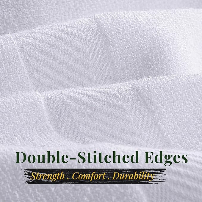 Pearl Linens Bath Towel Set of 12, Economy Cotton 20x40 Hotel Quality White - Image 5