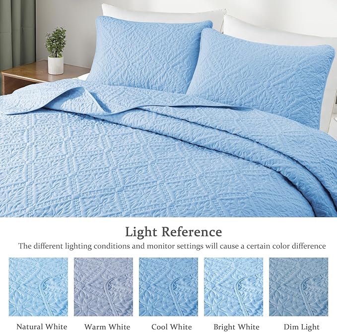 Exclusivo Mezcla Twin Quilt Bedding Set, Lightweight Soft Bedspreads Coverlets - Image 3