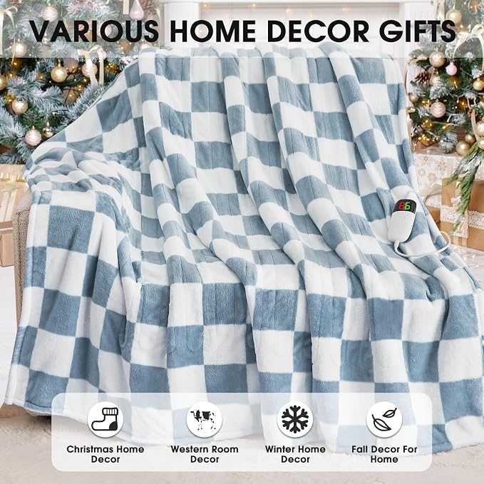 Heated Electric Blanket Throw, 50X60 Heating Blanket - Image 8