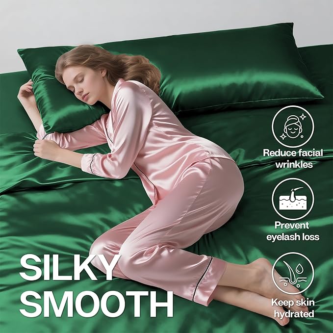 MR&HM Satin Body Pillow Cover, Soft and Breathable Body Pillow Case - Image 4