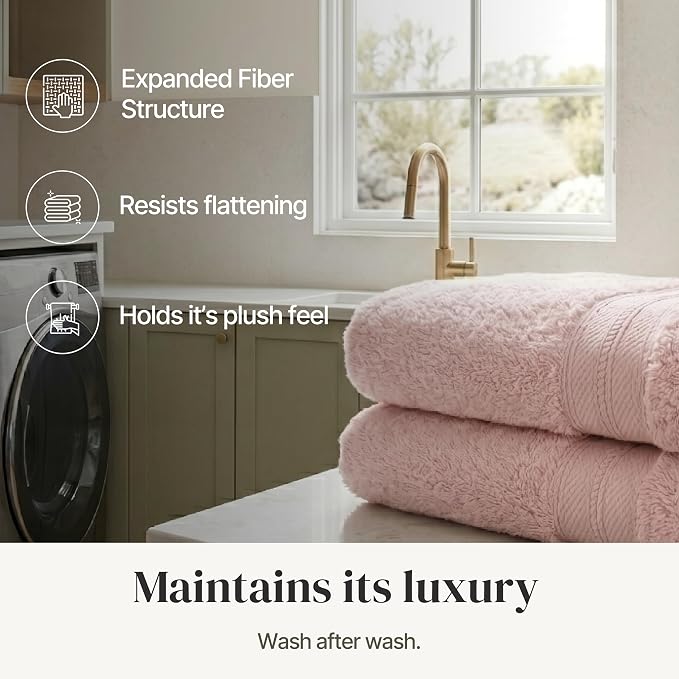 Modern Threads - Spun Loft 6-Piece 100% Combed Cotton Towel Set - Bath Towels - Image 6
