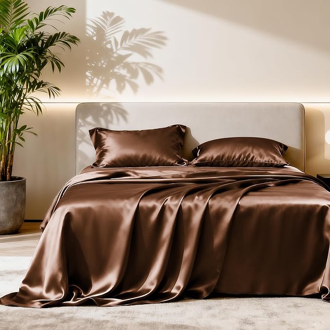 Love's cabin Twin Satin Sheets Sets by Lovescabin