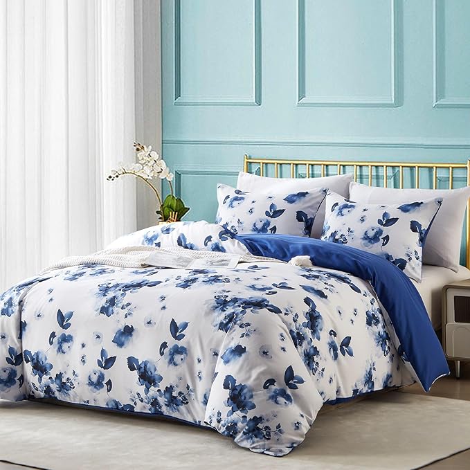 Cupocupa Duvet Cover Full Size Set Boho Floral Pattern Full Duvet Cover Set by CupocupaHomeCollection