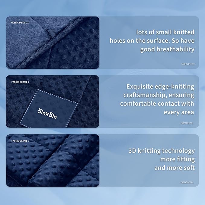 Topcee Weighted Blanket for Adults, Minky Dots Heavy Blanket for 110-130lbs - Image 6