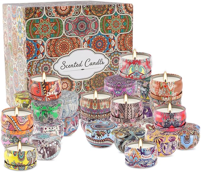 YOROXRG Scented Candles 36 Pack Soy Wax Travel Tin Jar Candles - Image 5