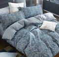 SLEEPBELLA Duvet Cover Queen, 600 Thread Count Cotton Blue & Green Paisley by SLEEPBELLA