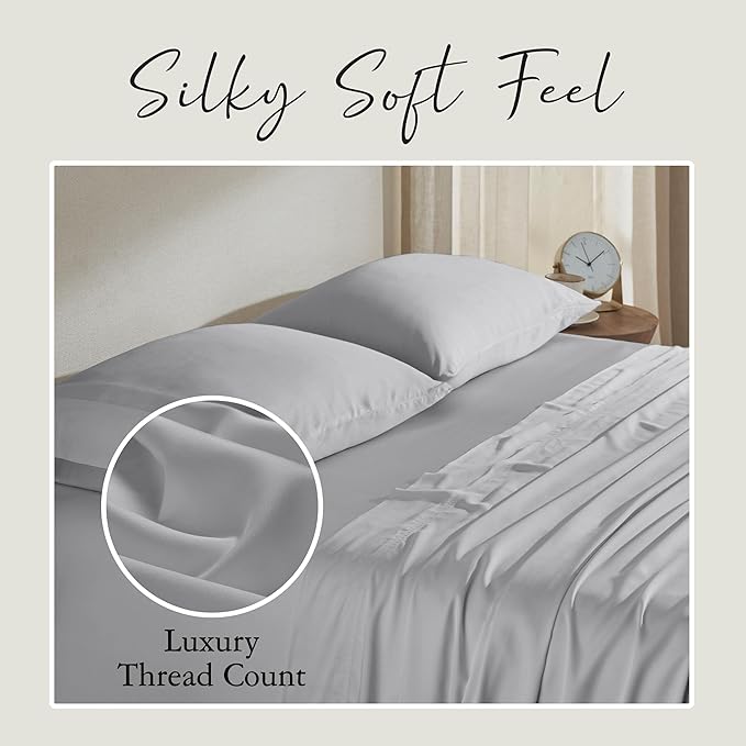 Karissa Mae Cooling Bamboo Viscose Standard Size Pillowcase Set | 100% - Image 6