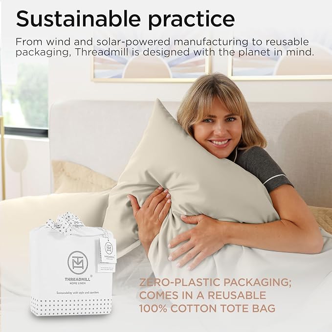 Threadmill Full Size Sheets | 800 Thread Count Bed Sheets - Image 6