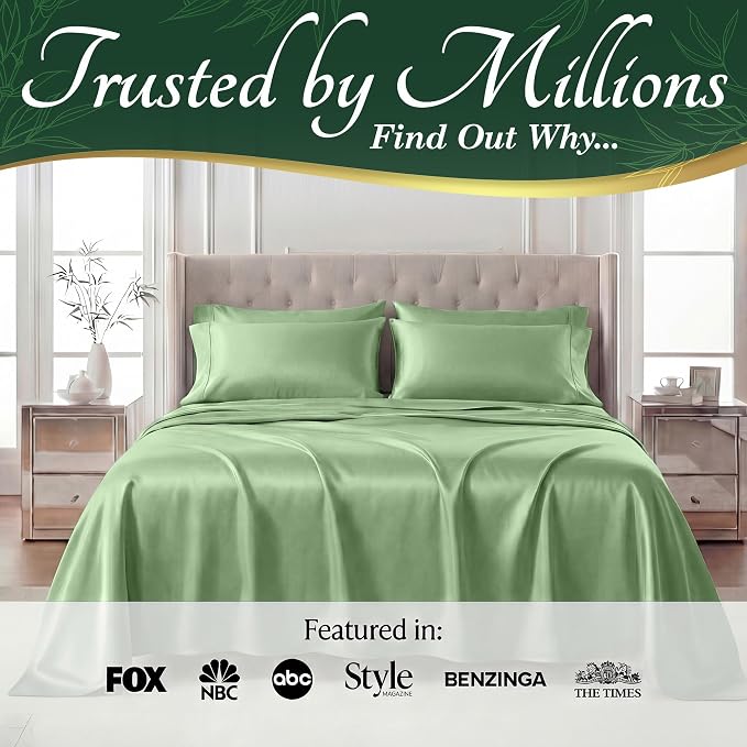 DECOLURE 100% Viscose Derived from Bamboo Sheets Twin Size - Image 5