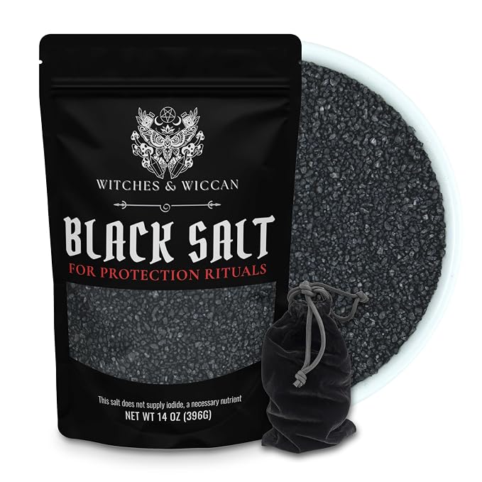 Black Salt for Protection Rituals & Wiccan Spells, Handcrafted Negative Energy by WitchesandWiccan