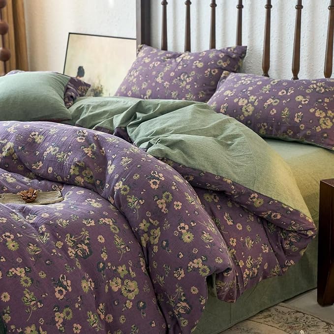 mixinni Vintage Floral Duvet Cover King Set - Image 2