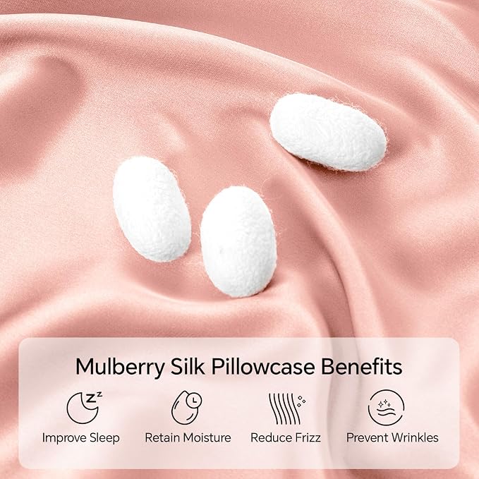 INFIIXSO Mulberry Silk Pillow Case King Size, Silk Pillowcase - Image 2
