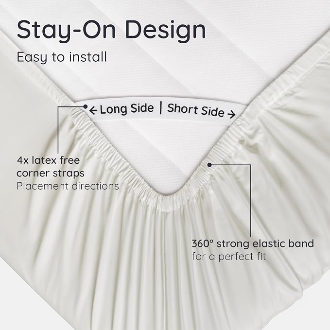 Bambaw 100% Viscose Derived from Bamboo Fitted Sheet Queen Size, 16’’ Deep - Image 5