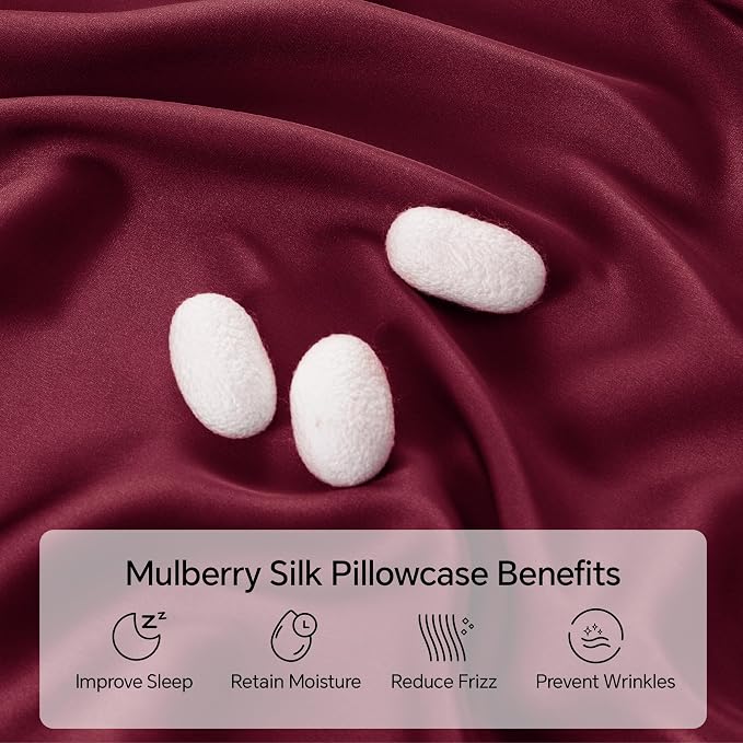 INFIIXSO Mulberry Silk Pillow Case King Size, Silk Pillowcase - Image 2