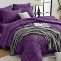 HEVUMYI Grape Purple Queen Comforter Set by HEVUMYI