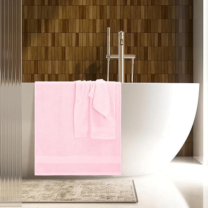 Belizzi Home 8 Piece Towel Set 100% Ring Spun Cotton, 2 Bath Towels 27x54 - Image 5