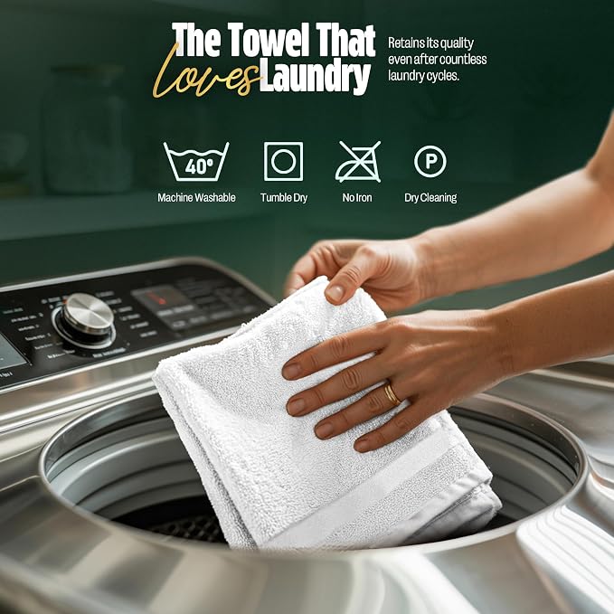 Pearl Linens Pack of 24 100% Cotton Hand Towels, Salon Towels - Image 4
