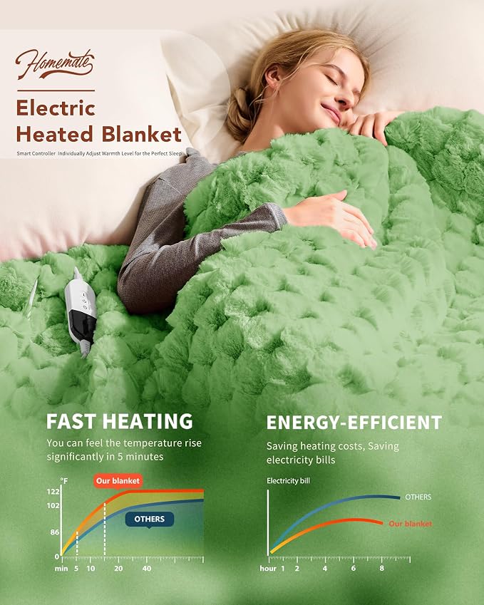 Homemate Heated Blanket Electric Throw - Image 2