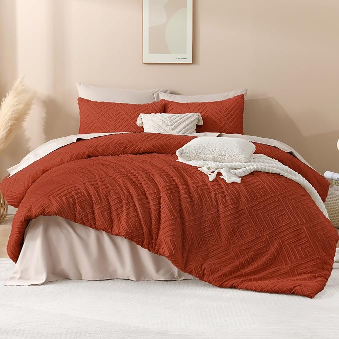 Andency Comforter King Size Set Burnt Orange, Terracotta Boho Fall Lightweight - Image 2