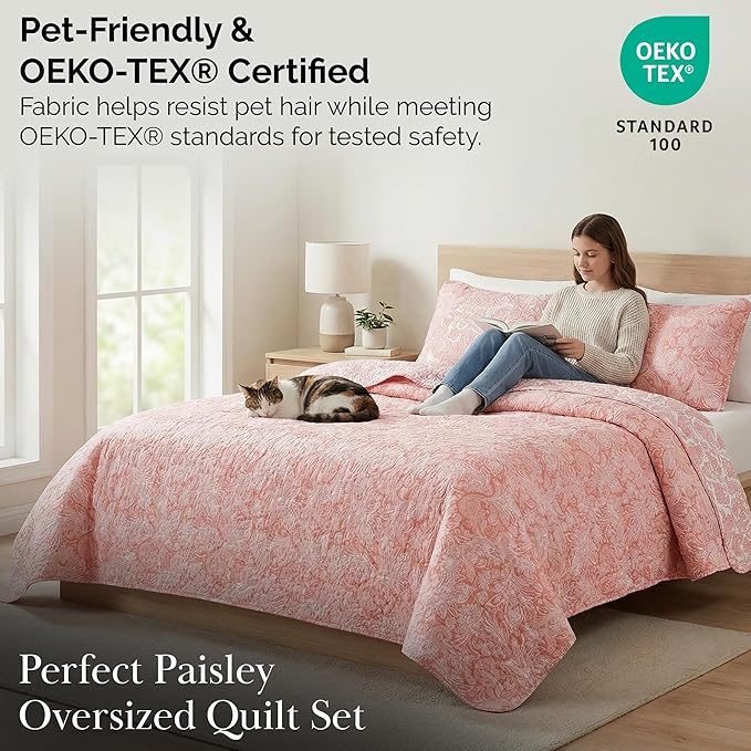 Southshore Fine Living, Inc. Paisley Quilt Queen Size Bedding Set, Summer - Image 5