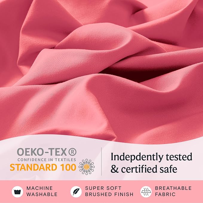 LuxClub 5 PC Sheet Set Bed Sheets Deep Pockets 16" Eco Friendly Wrinkle Free - Image 5