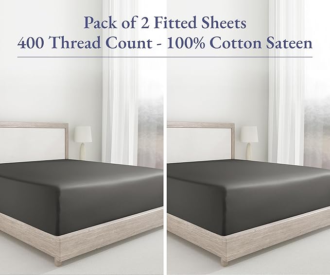 California Design Den 2-Pack Queen Fitted Sheet Only Deep Pocket - Image 4