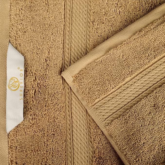 SUPERIOR Egyptian Cotton Pile Hand Towel Set of 4, Ultra Soft Luxury Towels - Image 6