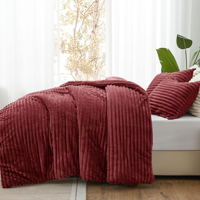 BEDELITE Fleece California King Comforter Set -Super Soft & Warm Fluffy - Image 2