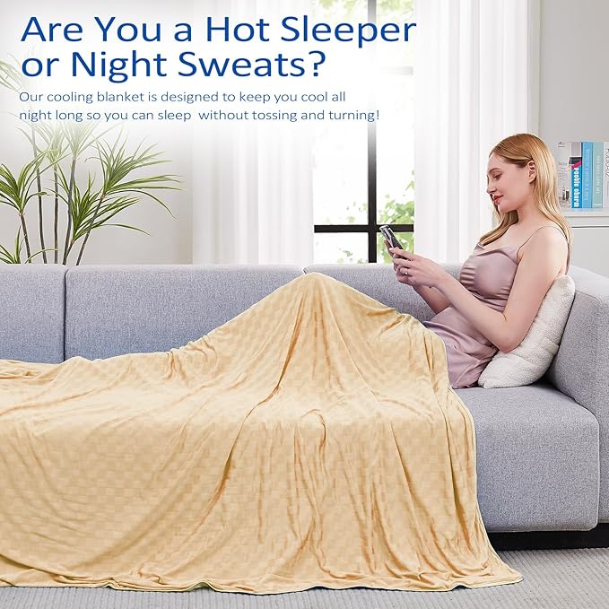 Topcee Cooling Blanket, Summer Cooling Blankets - Image 4